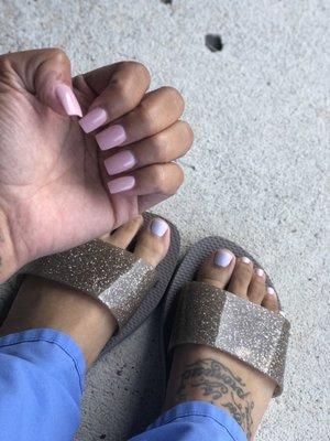 Full Set $41  Shellac Pedicure $45   Tech: Jesse