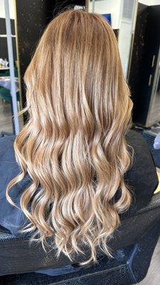 Tape hair extrnsions and Balayage