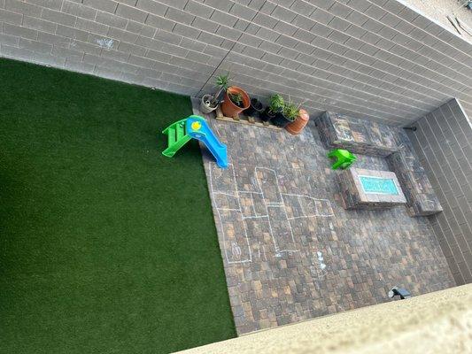 Turf and pavers