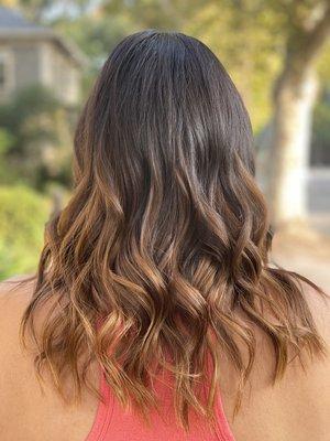 Hair Lingerie Extensions add length, fullness and amazing color transformations without the damage of traditional balayage application