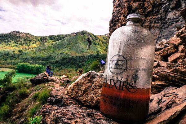 Climbing fueled by Black Cherry Yerba Mate