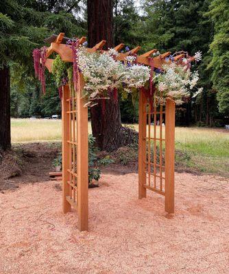 We got to spend the weekend in redwood heaven, celebrating love and surrounded by some incredible craftsmanship - like this beautiful arch!