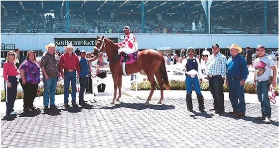 Fossil Gate Farms' Jess Walking Thru at the Winner's Circle