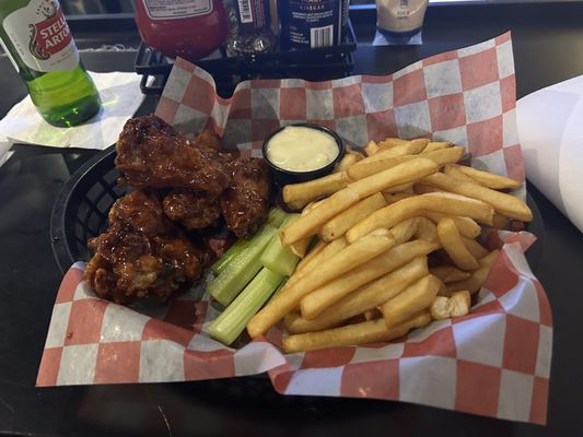 Wings and fries