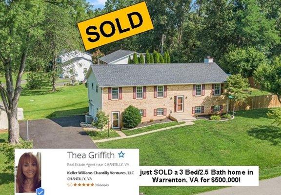 SOLD in Warrenton, VA