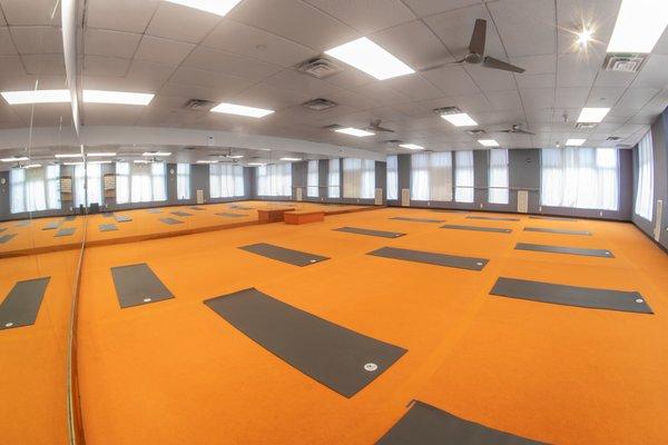 Yoga space from the exit door