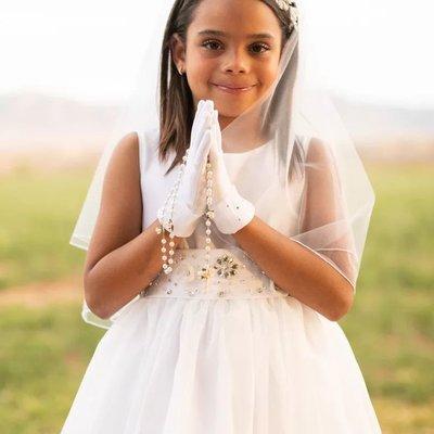 Presley's beautiful communion dress from Sir Lance's Lot Boutique