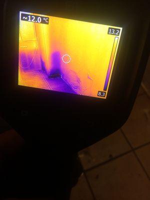 Infrared Camera detecting moisture