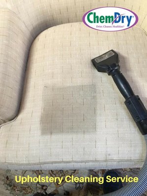 Upholstery Cleaning - Chair - Before & After