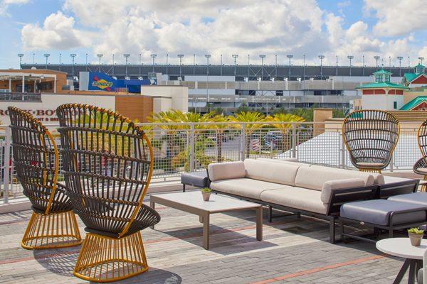 Sir Malcolm Outdoor Terrace in The DAYTONA Hotel.