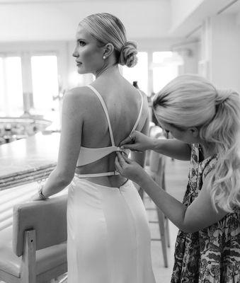 Sleek wedding hair