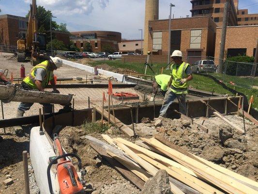 Commercial construction at a Cleveland area hospital.