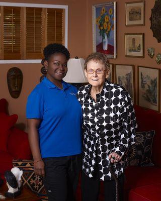 Betty and her caregiver Althea. Happy Birthday Althea!