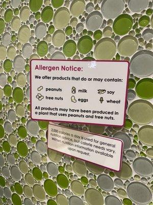 Allergen notice