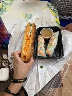 Summer roll and classic wich