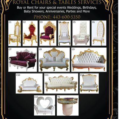 Throne/Event Chair rentals