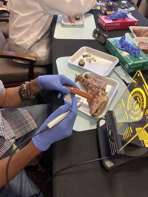 Diode laser hands on portion of course