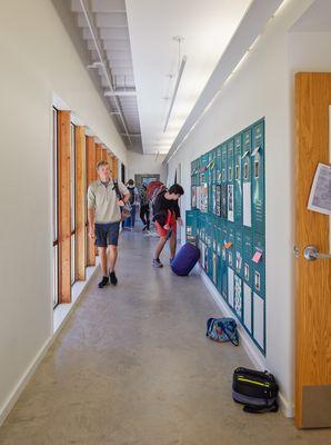 Hallway with student lockers