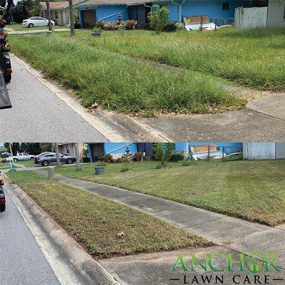 This property wasn't mowed for close to a year. Wasn't a problem for Anchor. Call us today, we will make your yard look great again!