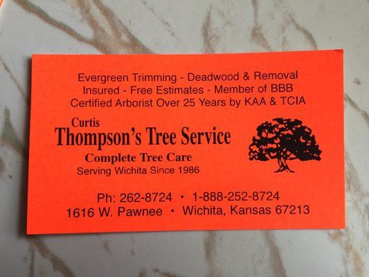 Curtis Thompson's Tree Service