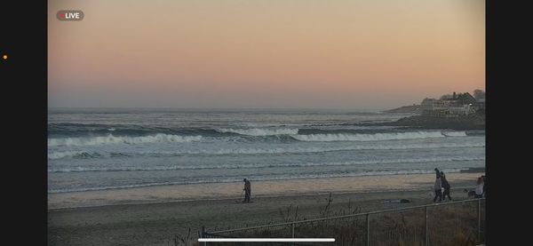 The waves at the beach