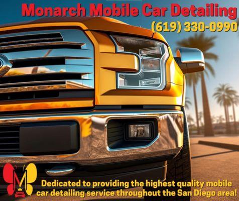 Dedicated to providing the highest quality mobile car detailing service throughout the San Diego Area!