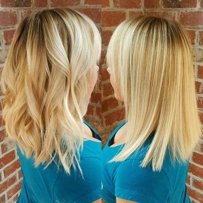 Hair By Analise - blonde highlights, beachy waves or straight. Cannot go wrong!