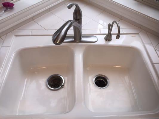 Olivia's after photo of kitchen sink.