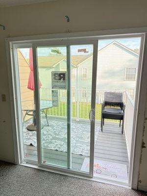 New sliding door installed