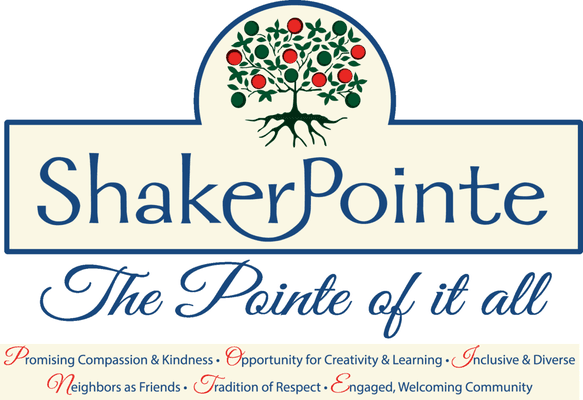 Shaker Pointe's logo featuring our core values, which were voted on by the residents and staff in fall 2022.