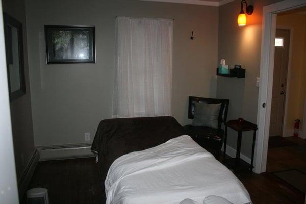 One of our relaxing massage rooms.