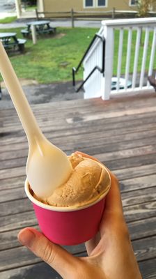 A single scoop of espresso