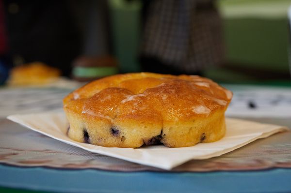 Lemon blueberry tea cake.