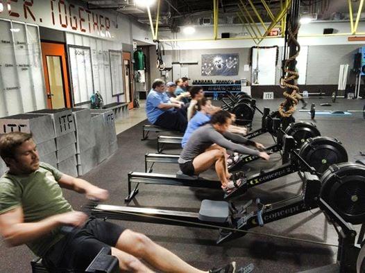 Rowing workout at Iron Tribe gym New Orleans