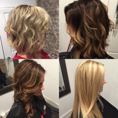 From cool blonde tones to rich chocolate balayage - a blend of my services.