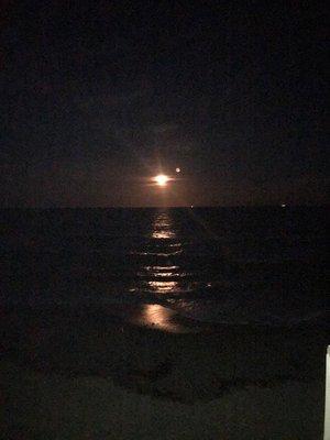 Moon Rise over the Atlantic in Brevard County, Florida