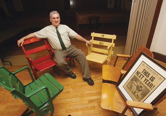 Our "Seat Doctor" Bob Ralph, who can restore any seat with authentic paint codes and stencils. A pastor, professor at Camden Cty