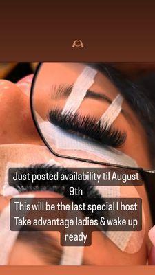 Current special $100 full set valid until August 9th