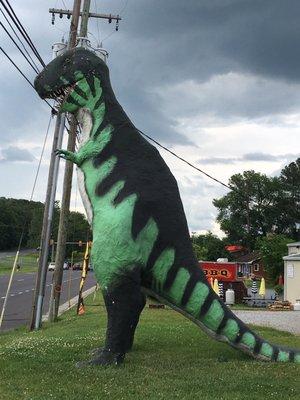 T-Rex out front