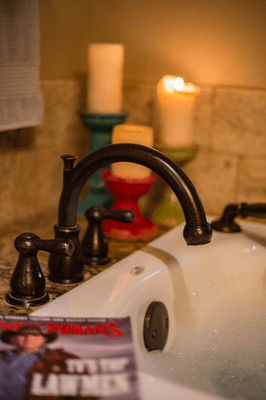 Relax in one of our Cabin's jetted tubs