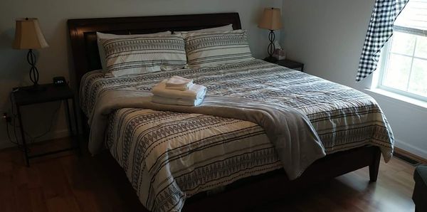 Freshly Clean Bed, Linen, and Towels