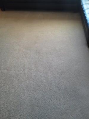 Heavily stained carpet area after Pristine Clean multi step process!