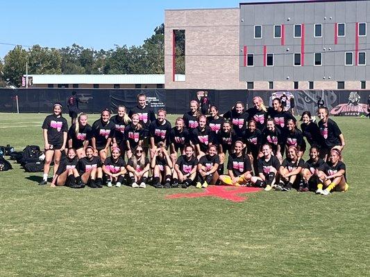 Pink out UHV soccer