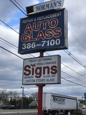 Can't miss Norman's big ol' sign sitting on RT-130 N