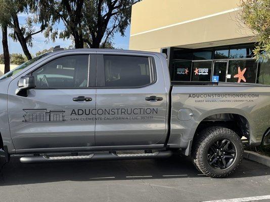 Truck signage.