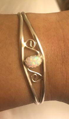 Man made opal bracelet