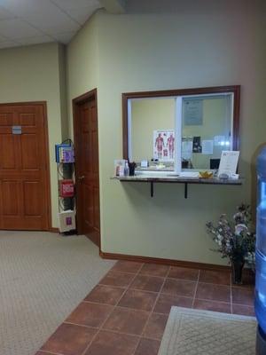 View to the right upon entering clinic.