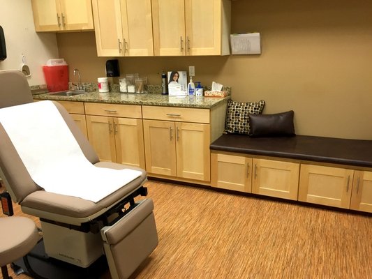 Large, open exam rooms provide a spacious setting.