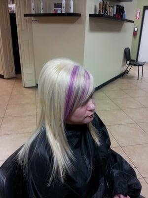 Color extraction, from black to blonde and haircut.