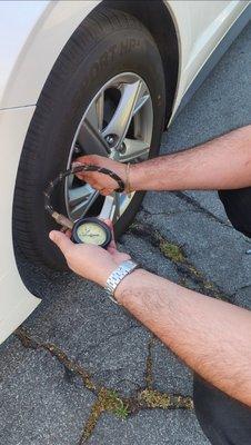 Free tire pressure check with every mobile service!